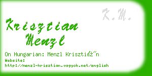 krisztian menzl business card